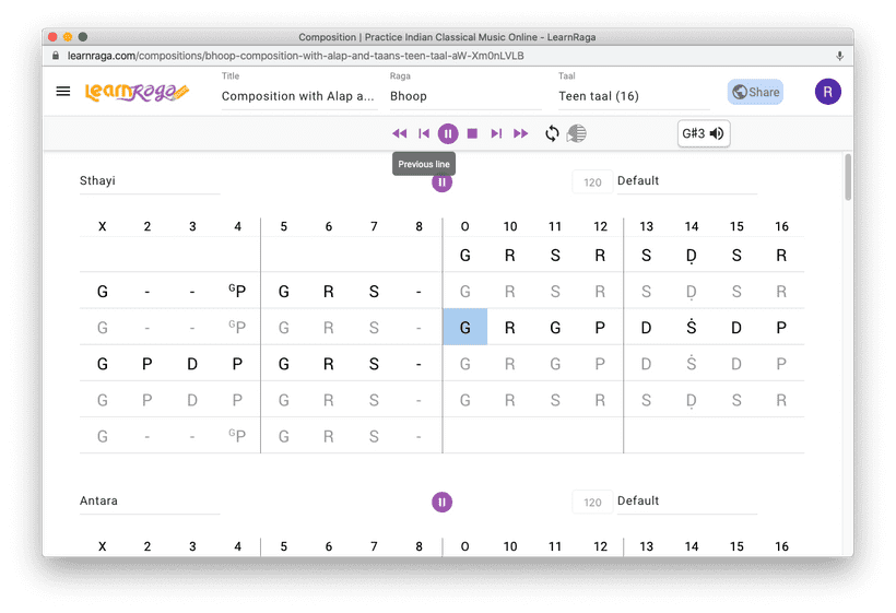 Sing along a composition